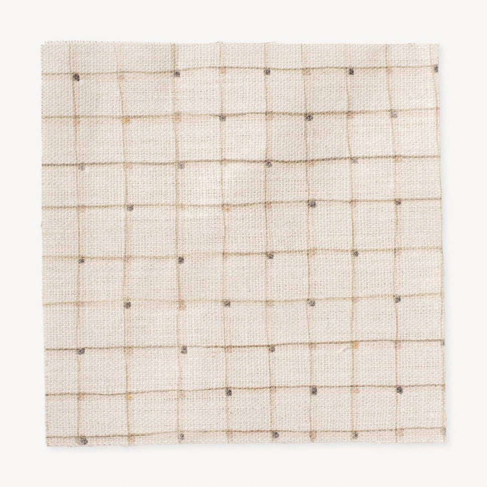 Painted Grid in Charcoal Textile