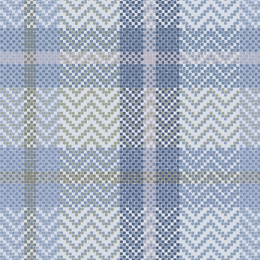 Howard’s Plaid Wallpaper in Carolina Blue