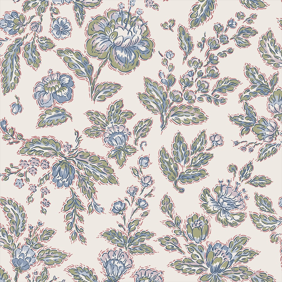 Parc Floral Fabric in Sweet Pea