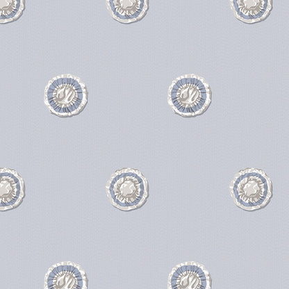 Rosette Fabric in Carolina Blue