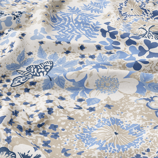 Megaflora in Blue Palette Textile