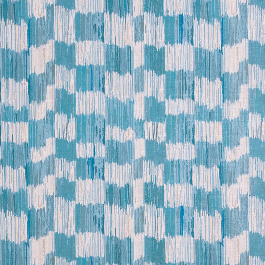 Crinkled Check in Brazilian Blue Textile