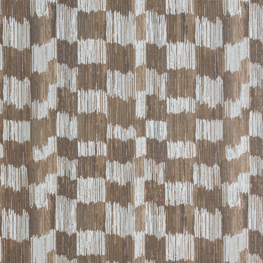 Crinkled Check in Mushroom Textile