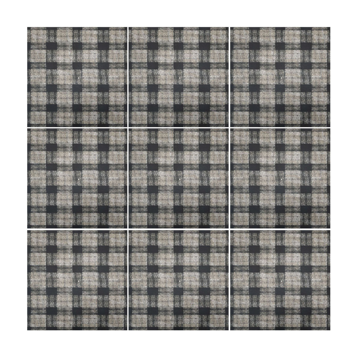 Gingham in Crater Tile