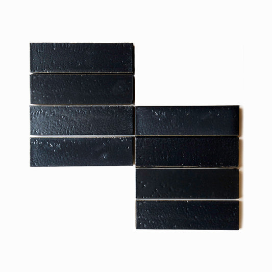 Glazed Brick in Satin Black Tile