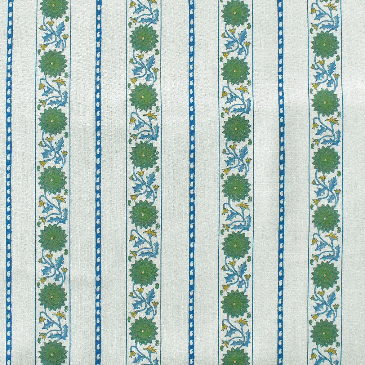 Soleil Stripe in Green-Blue Textile